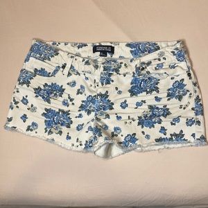 Floral Denim Shorts